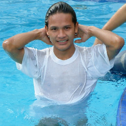 Swimming in a sweatshirt